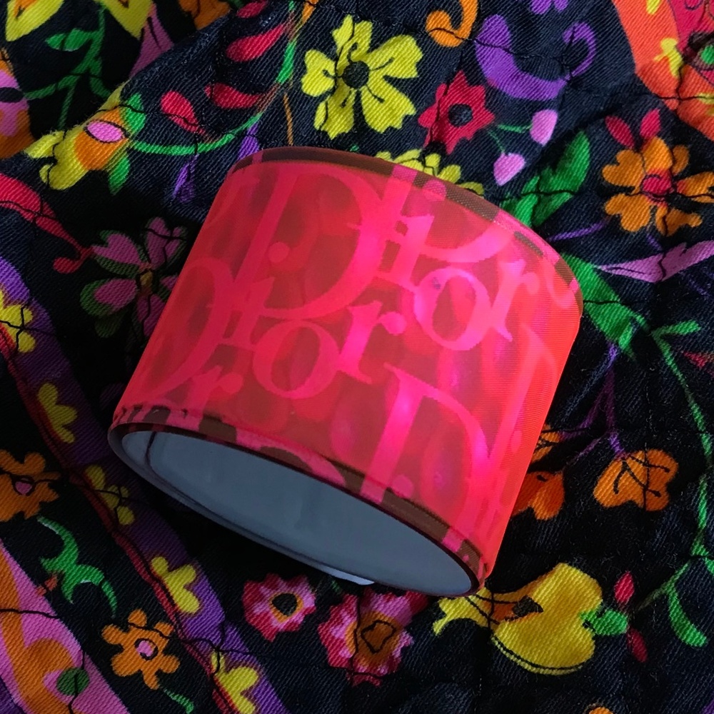 DIOR Neon Orange Slap bracelet 3D reflective Y2K - Picture 2 of 7